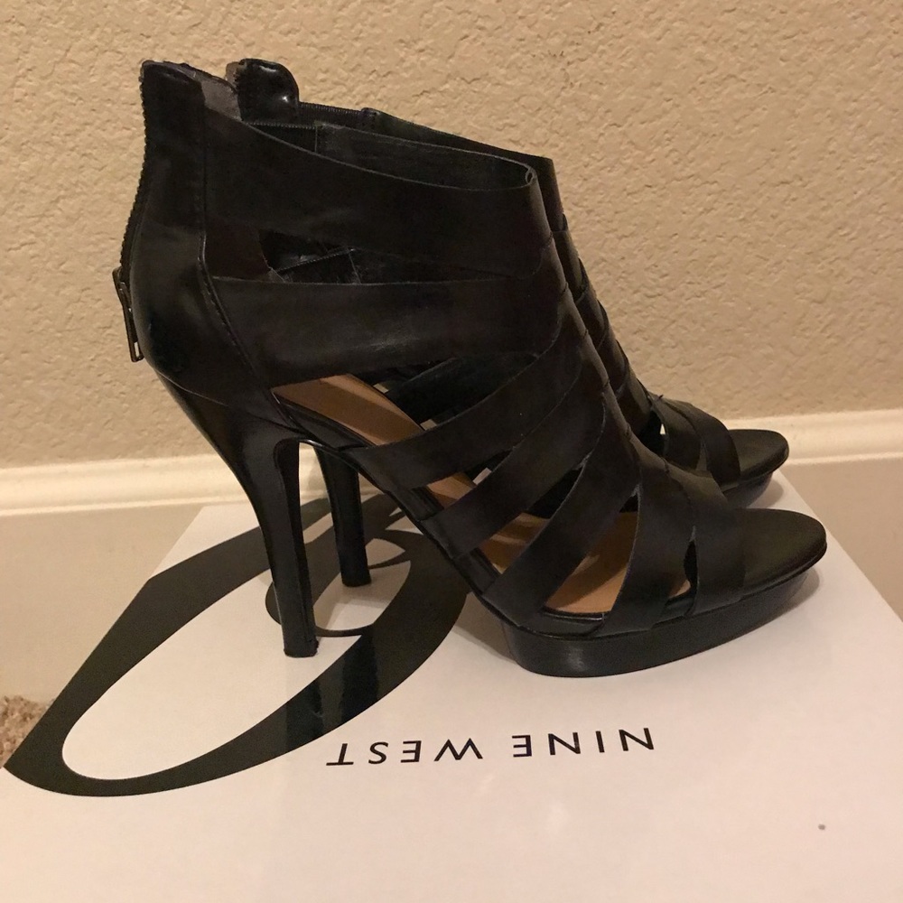 Nine West - Black Strappy Heels
